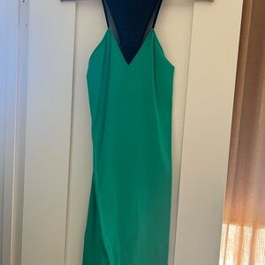 Vintage bebe Green and Black bodycon dress | size small